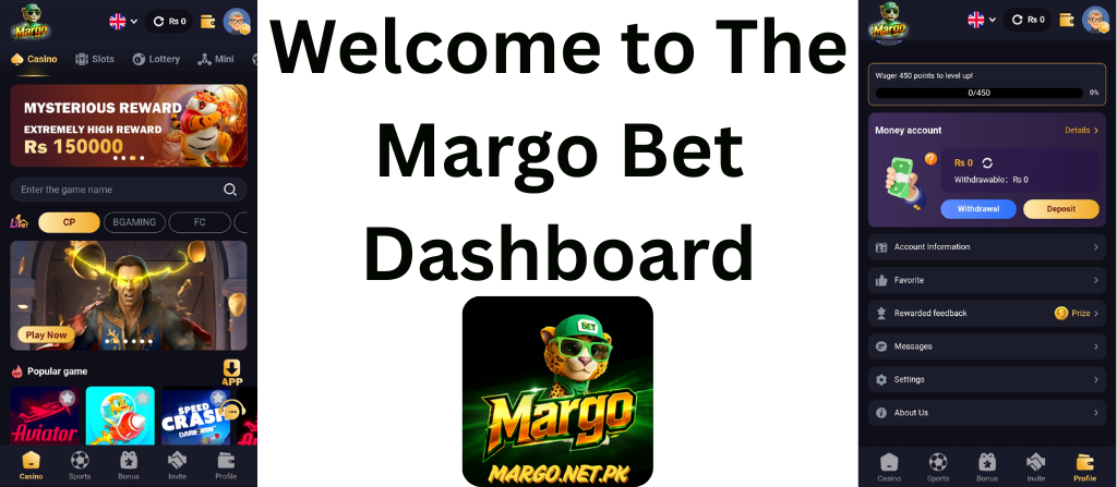 Welcome to the Margo Bet game Dashboard